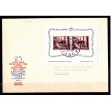 Brev - Vaduz frimærkeudstilling - miniark med to mærker - Liechtenstein - AFA 248.